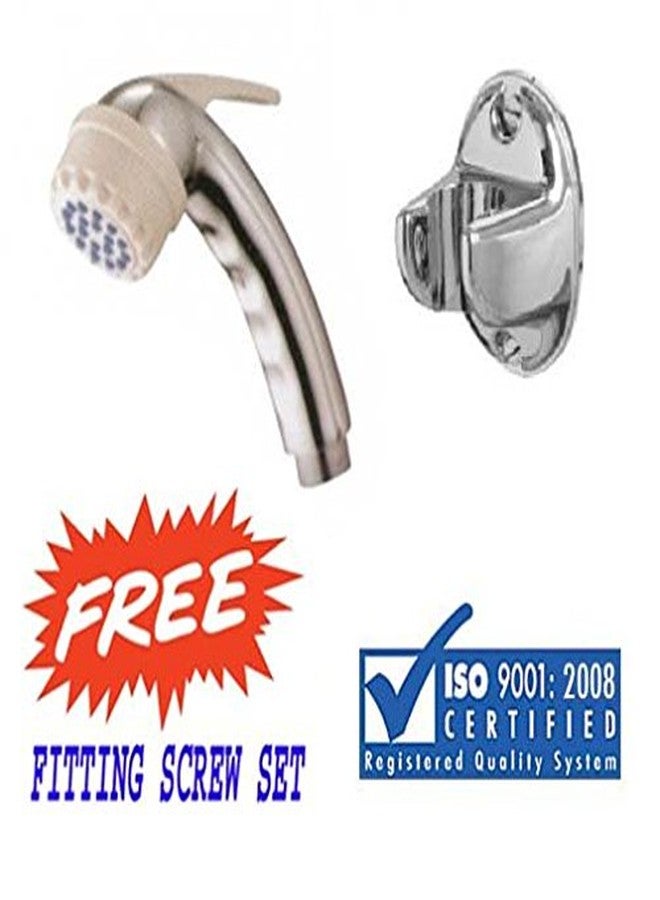 SHRUTI ABS Health Faucet with Rubbit Cleaning System, and ABS Wall Hook (Chrome Plated) - 1175 with Stand - Image 2